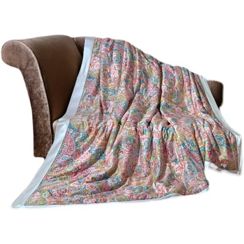 高端100s天丝夏被欧式印花亲肤双人薄被夏季丝S滑裸睡空调被可水 - 图2