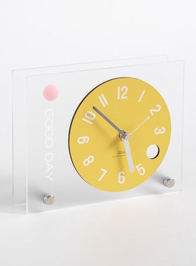 Mandelda创意简约桌面摆件客厅卧室台式L座钟玄关电视柜时钟装饰