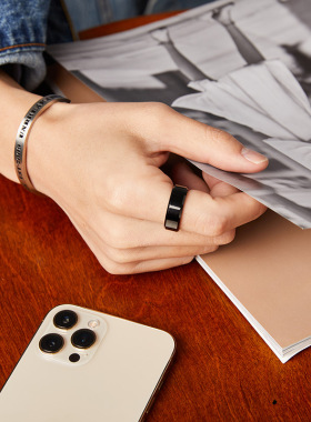 戒指男潮人钨金钢欧美简s约复古学生个性刻字单身食指男生黑色指