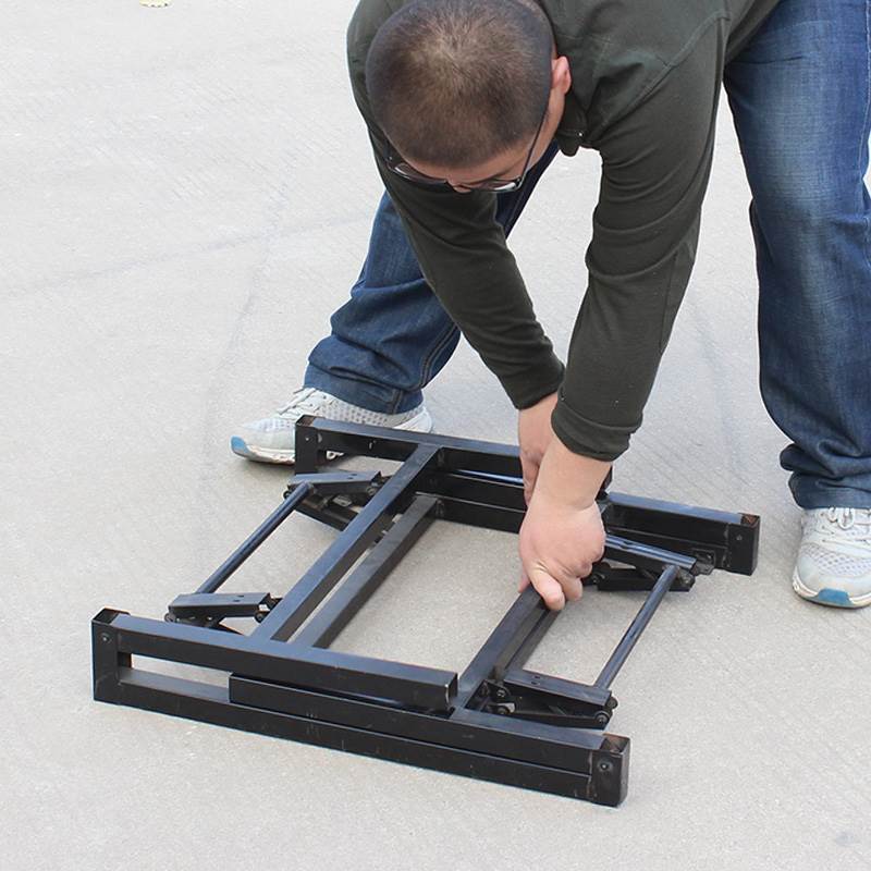 餐桌腿支架小桌子腿 可折叠饭桌腿矮桌腿 折叠桌架子支撑架铁桌架 - 图1