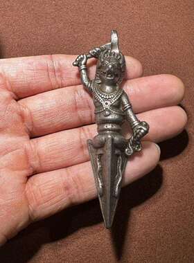 藏式铁金刚杵手持把件手工铁文殊剑摆件智慧文殊剑藏传用品