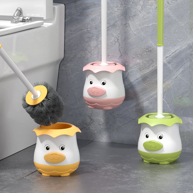 Household bathroom cleaning brush, punch-free, wall-mounted toilet brush, no dead angle toilet brush, toilet cleaning set artifact