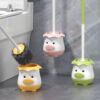 Household bathroom cleaning brush, punch-free, wall-mounted toilet brush, no dead angle toilet brush, toilet cleaning set artifact