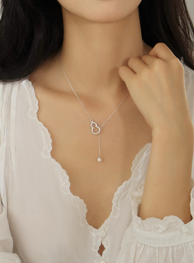 瑟拉蒙福禄葫芦项链金银天然珍珠