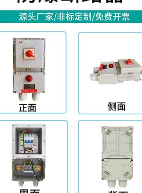 定制铝合金防爆断路器2P3P漏电220V空气开关箱380V防爆磁力启动器