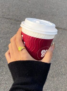 迷你小金表520时针金色戒指时尚潮流轻奢百搭情侣对戒情人节礼物