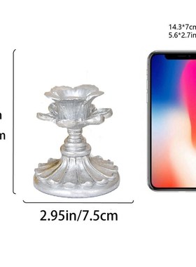 法式古典烛台摆h件礼物欧式复古怀旧水晶球底座底托置物架装饰摆