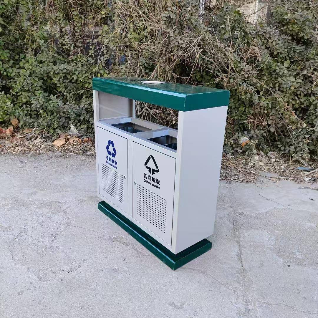 户外环卫果皮箱铁皮公园景区分类有内筒烟缸商用街道垃圾场 - 图0