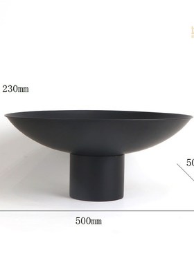 新中式轻奢描金哑黑托盘摆件客厅书房办公室样板T间果盘软装摆设