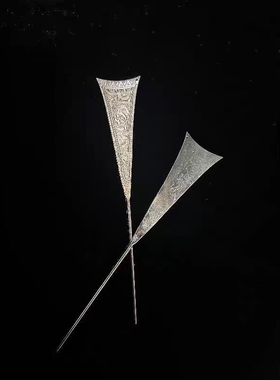贵州民族风苗银仿古步摇发簪