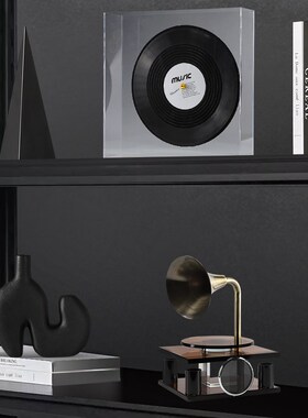 轻奢风电视柜装饰品摆件高级感小众酒柜客厅样板房软装高端艺术品