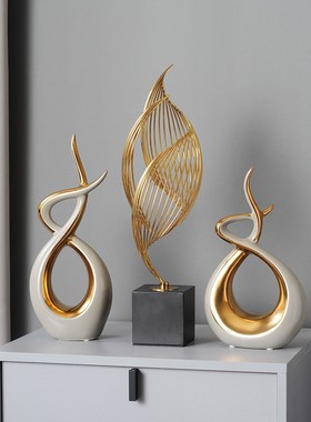 现代简约电视柜装饰品入户玄关客厅酒柜家居创意轻奢高档网红摆件