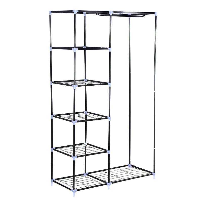 简易时尚衣柜铁网隔层布衣柜多层贮藏家用卧室钢管组装收纳挂衣橱,淘宝优惠券,粉丝福利购,淘宝优惠卷