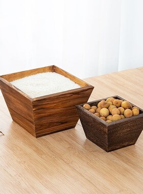 米斗老式实木中式创意客厅摆件量米筒日进斗金结婚开张礼开业礼品