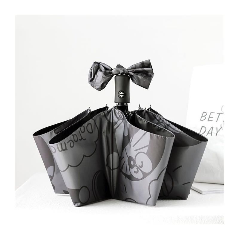 机器猫雨伞女晴雨两用黑胶防晒防紫外线太阳伞遮阳学生折叠自动伞,淘宝优惠券,粉丝福利购,淘宝优惠卷