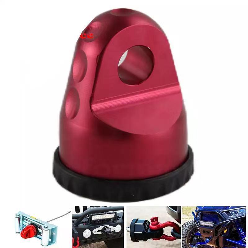 拖车钩连接器铝头钩铝导口滚轮越野牧马人改装绞盘钩绞盘导绳器 - 图3