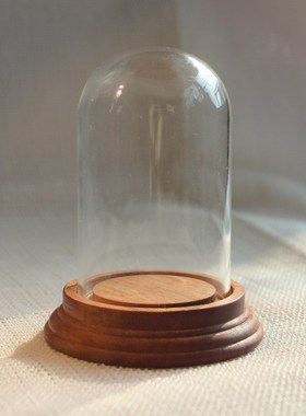 中式檀木文玩佛像金饰玉器展示玻璃罩手办防尘罩桌面摆件厂家