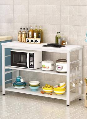 厨房桌子切菜桌微波炉置物架落地式烤箱收纳柜储物台柜子多层架子
