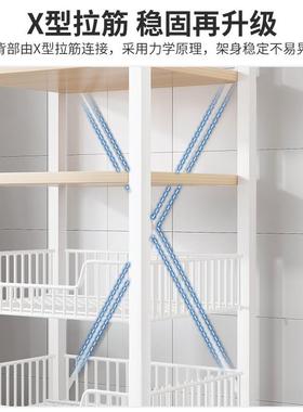 厨房多功能置物架落地多层果蔬菜架微波炉收纳架家用简易杂物郑之