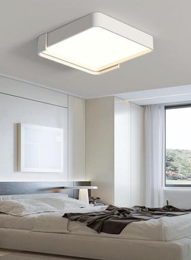 2023年新款客厅灯现代简约大气白色长方形吸顶灯极简卧室房间灯具