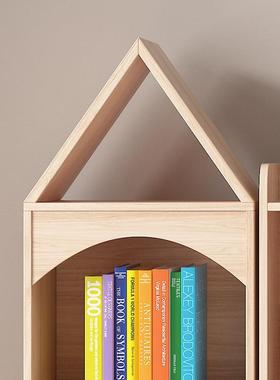 儿童书架实木收纳架家用绘本架置物架书柜格子柜幼儿阅读区可