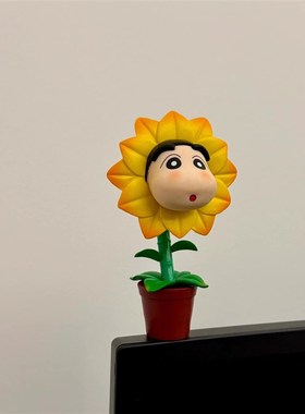 蜡笔小新桌面摆件工位稳定情绪神器客厅玄关装饰品小摆件创意礼物