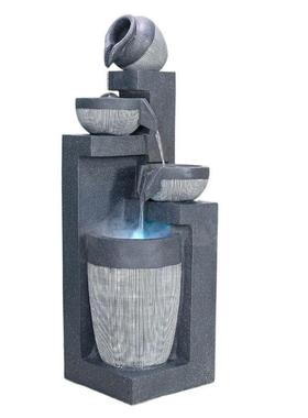 owi现代简约流水喷泉客厅玄关加湿器电视柜旁摆件办公室升才景观