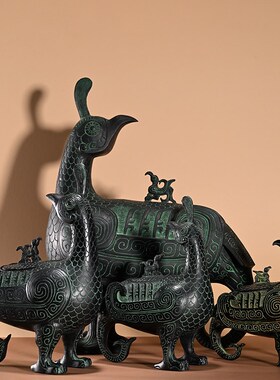 西周晋侯鸟尊青铜器仿古摆件 山西博物馆鸟尊文创纪念品家居装饰