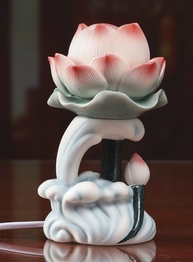 佛前LED电灯莲花灯菩萨财神供灯家用佛龛灯供灯家用常亮佛灯插电