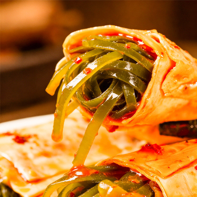 鹌鹑蛋豆卷海带夹心豆皮卷麻辣追剧解馋小零食豆干休闲小吃金针菇