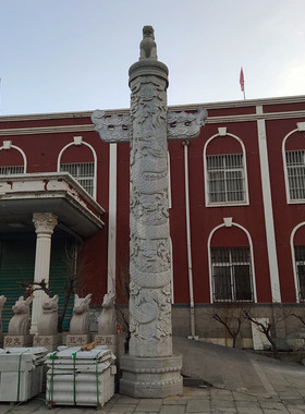 青石花岗岩石龙柱公园立式石雕龙柱子景观文化柱雕塑雕刻景观雕塑