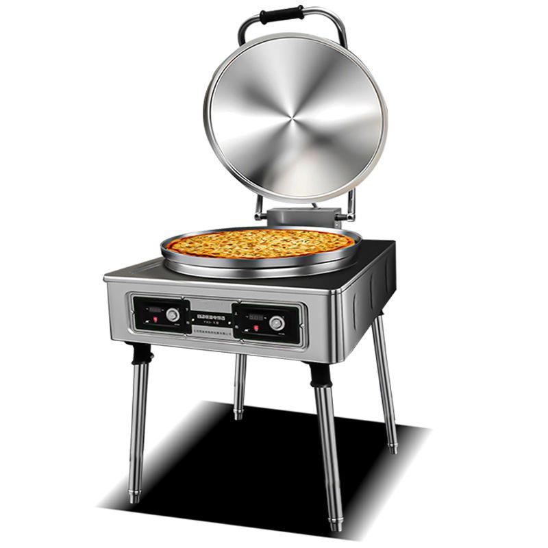 Electric pancake pan for commercial stalls, large electric double-sided heating pancake machine for pot stickers, sauce pancakes, fried buns, commercial pan