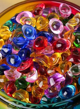 彩色水晶琉璃做生意开业大吉生意兴隆聚宝盆金银元宝摆件招财聚财