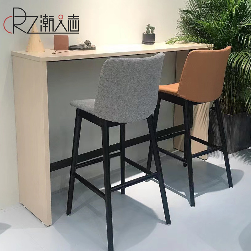 北欧休闲吧台凳个性酒吧椅靠背简约现代高脚凳子家用轻奢吧台椅子,淘宝优惠券,粉丝福利购,淘宝优惠卷