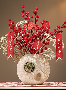 新中式客厅电视柜花瓶高档玄关装饰家居现代轻奢摆件乔迁新居礼品