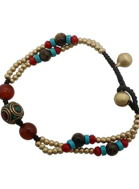 新中式复古藏珠手链小众高级感手工串珠天然石国风手绳民族风手饰