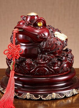 开业大吉生意兴隆摆件招财金蟾大号三足存钱罐金蟾办公室店铺收银