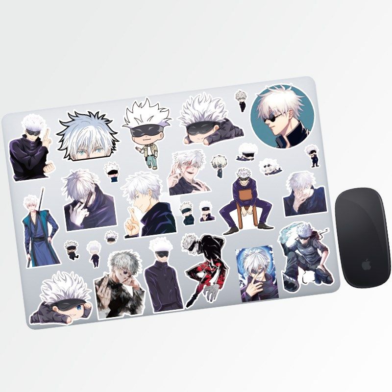 五条悟咒术回战动漫手机笔记本电脑贴纸平板防水耳机水杯头盔贴画,淘宝优惠券,粉丝福利购,淘宝优惠卷