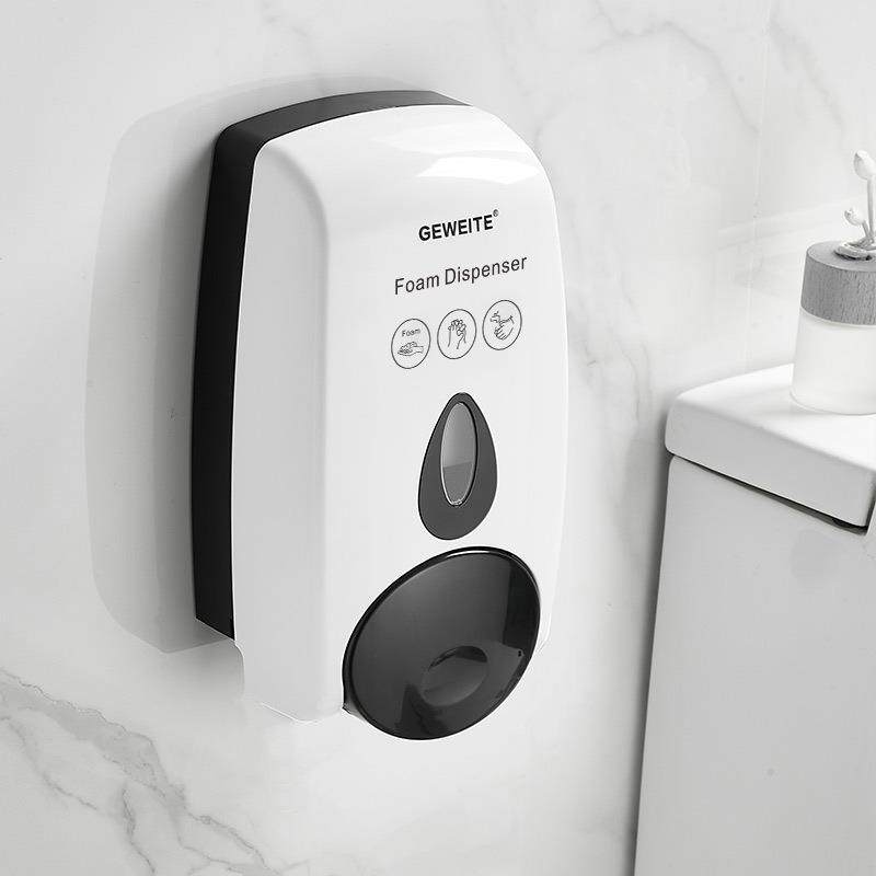 酒店卫生间按压式泡沫皂液器壁挂免打孔家用厨房厕所洗手液消毒机,淘宝优惠券,粉丝福利购,淘宝优惠卷