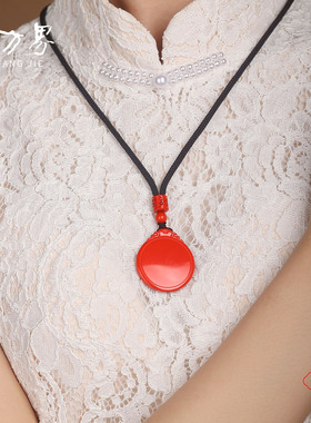 石方界朱砂无事牌吊坠