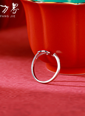 锦鲤戒指925银生日礼物送老婆