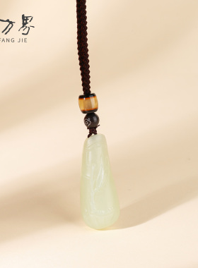 和田玉竹节吊坠女款送闺蜜送老婆