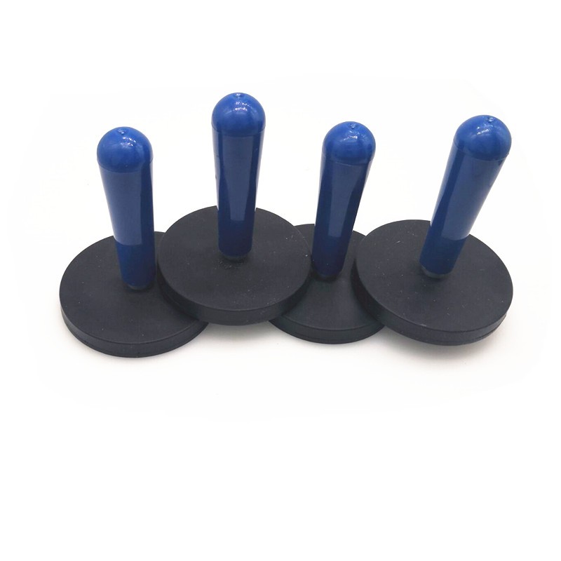 包胶磁铁吸盘手柄D88mm衣帽间门后磁性挂钩汽车改色贴膜强磁磁吸 - 图0