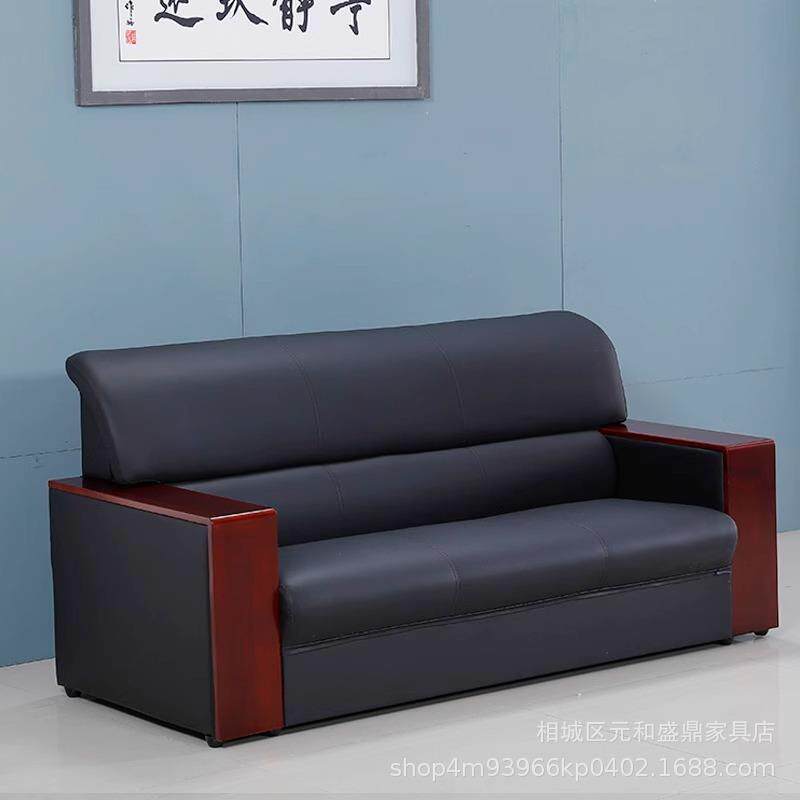 办公室沙发简约现代商务茶几组合套装洽谈会客接待办公沙发三人位 - 图1