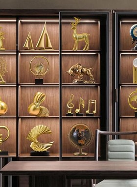 新中式金色帆船家居摆件客厅玄关电视柜酒柜样板房装饰品摆件定制