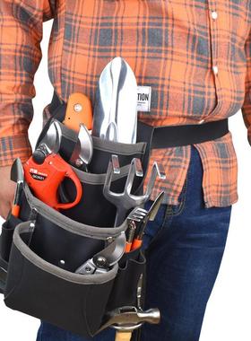 工具包大容量花园工具袋园林五金工具实用超纤皮收纳袋