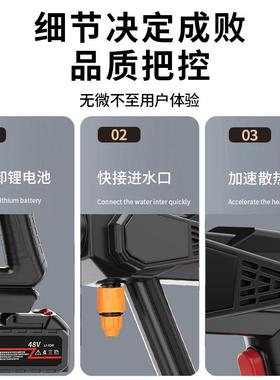 欧美爆款洗车机无线锂电便携家用CarWash浇花洗车机高压水抢
