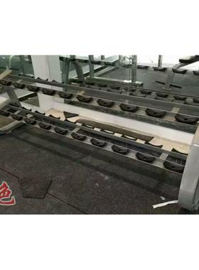 商用10付十对组健身房专用两层哑铃架方管12对哑铃架3层