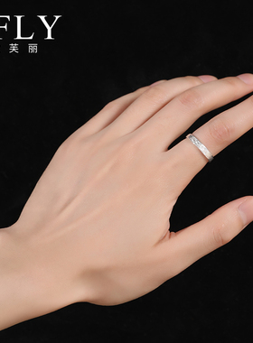 岁月留痕999纯银戒指男士个性指环自律戒指单身男戒素圈戒指开口