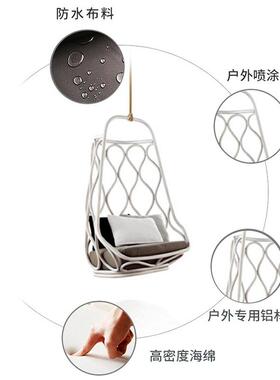 户外单人吊篮家用阳台吊椅庭院别墅休闲吊椅秋千室内宿舍吊床椅